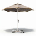 Outdoor patio umbrella 9 feet with aluminum frame and beige canopy