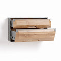 Wall-mounted storage cabinet with two drawers made of wood and metal 80 x 40 x 25cm